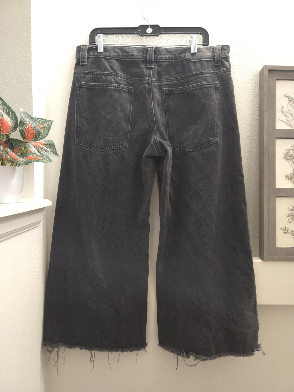 PacSun Sloane Ultra Baggy Y2K Raw Hem Mid Rise Black Jeans Size 31 - Picture 7 of 8